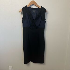 Jessica Howard Navy and Black Ruffle Dress